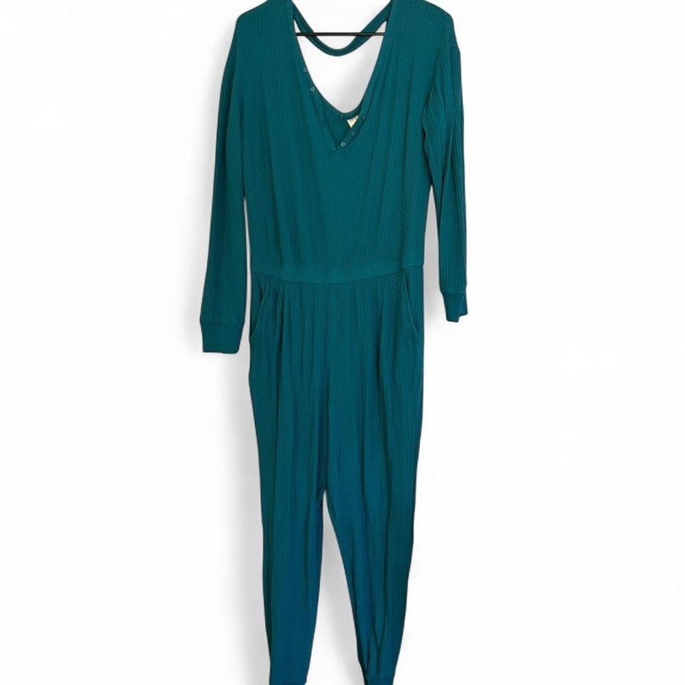Serra Deep Teal Long Sleeve Jumpsuit